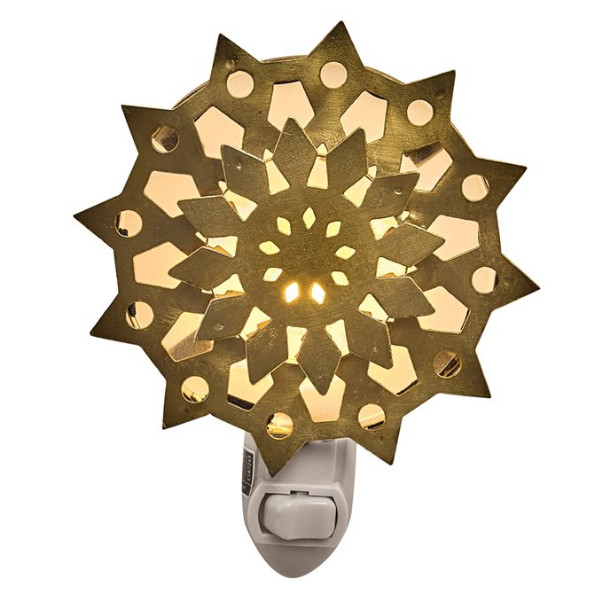 Gold Snowflake Night Light Thumbnail