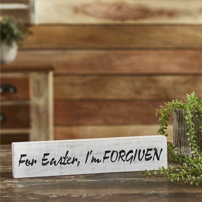 For Easter I'm Forgiven Wooden Sign 3x14 Thumbnail