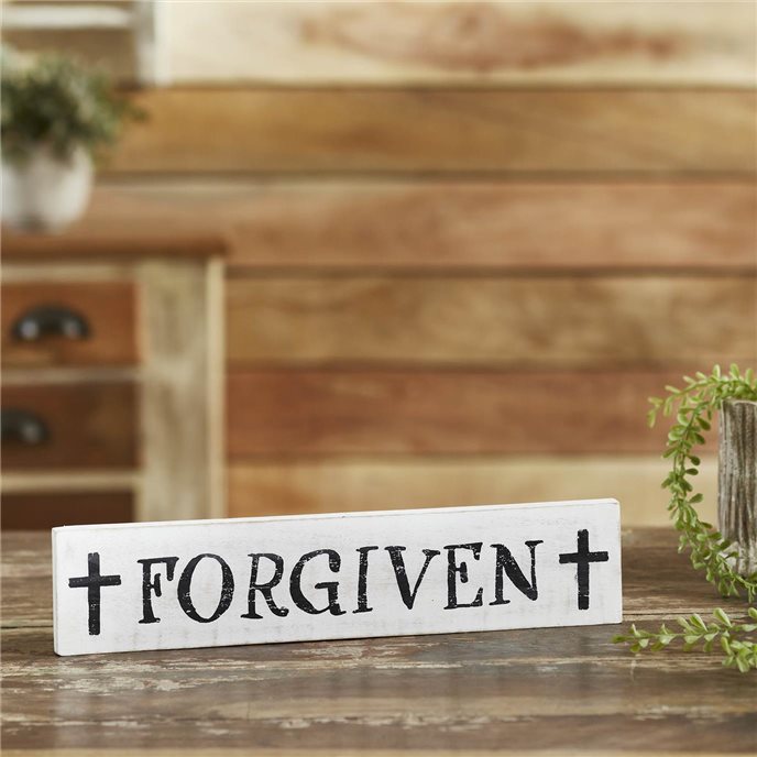 Forgiven with Crosses Wooden Sign 3x14 Thumbnail