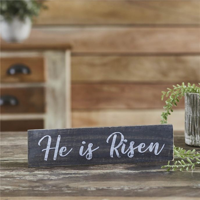 He Is Risen Wooden Sign 3x12 Thumbnail