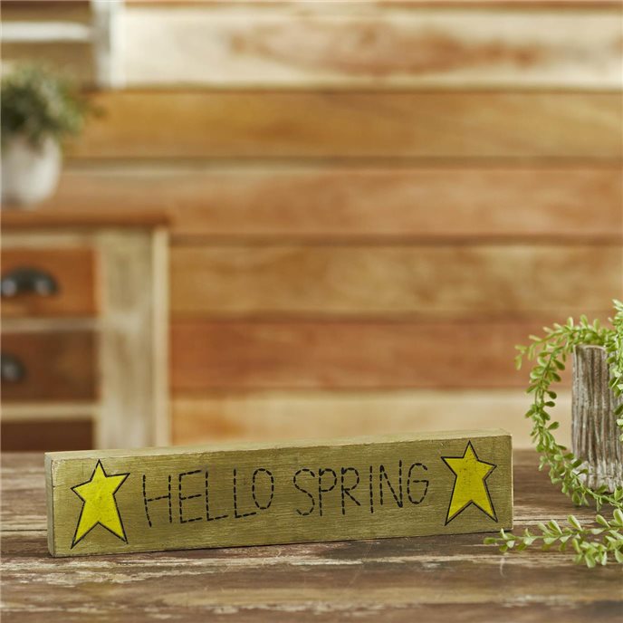 Hello Spring Wooden Sign 3x14 Thumbnail