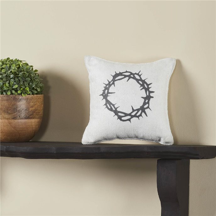 Risen Crown of Thorns Pillow 6x6 Thumbnail