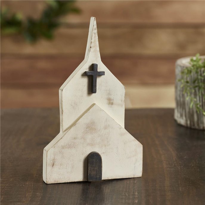 Wooden Block Church 10x6x1 Thumbnail