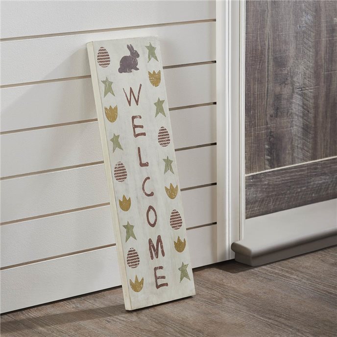 Easter Welcome Wooden Sign 20x6 Thumbnail