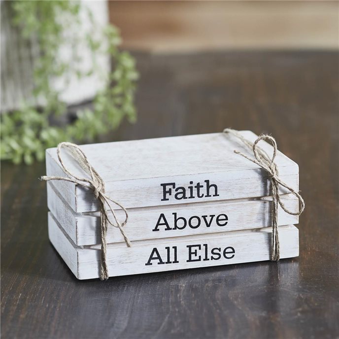 Faith Above All Else Faux Book Stack 2.5x6x4 Thumbnail