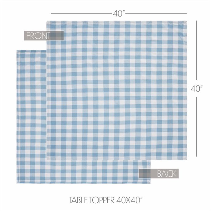 Annie Buffalo Check Blue Table Topper 40x40 Thumbnail