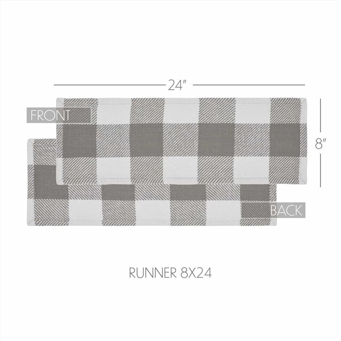 Annie Buffalo Check Grey Runner 8x24 Thumbnail