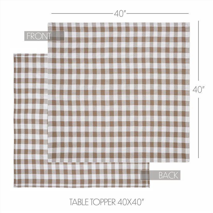 Annie Buffalo Check Portabella Table Topper 40x40 Thumbnail