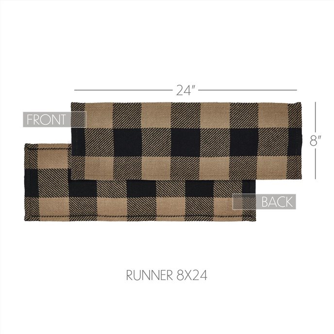 Black Check Runner 8x24 Thumbnail