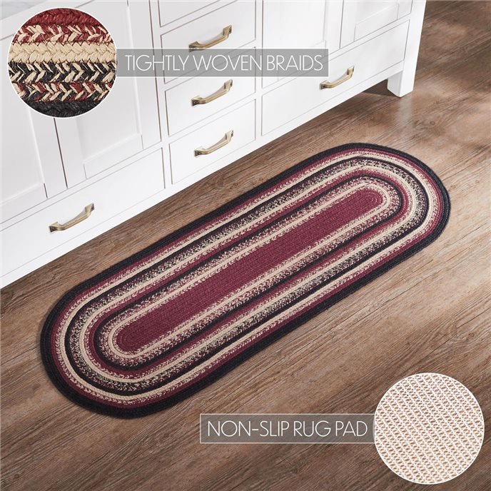 Connell Jute Rug Oval w/ Pad 17x48 Thumbnail