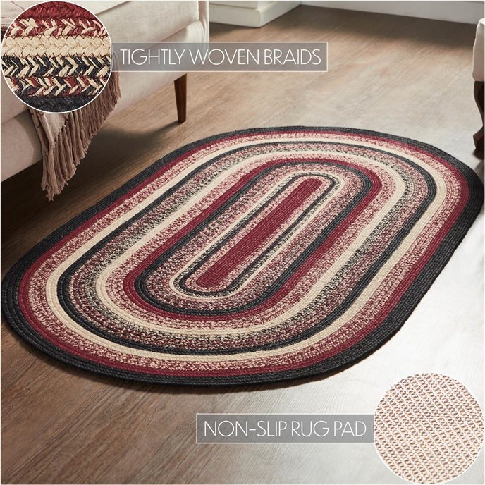 Connell Jute Rug Oval w/ Pad 36x60 Thumbnail