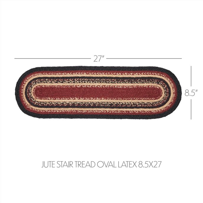 Connell Jute Stair Tread Oval Latex 8.5x27 Thumbnail