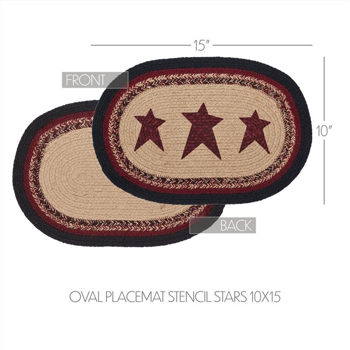 Connell Oval Placemat Stencil Stars 10x15 Thumbnail