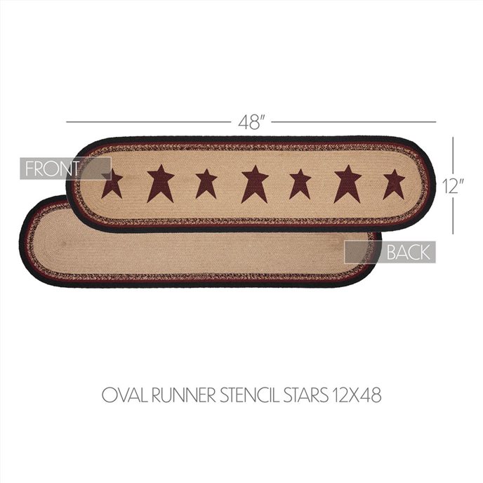 Connell Oval Runner Stencil Stars 12x48 Thumbnail