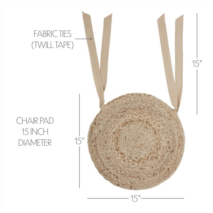 Natural Jute Chair Pad 15 inch Diameter Thumbnail