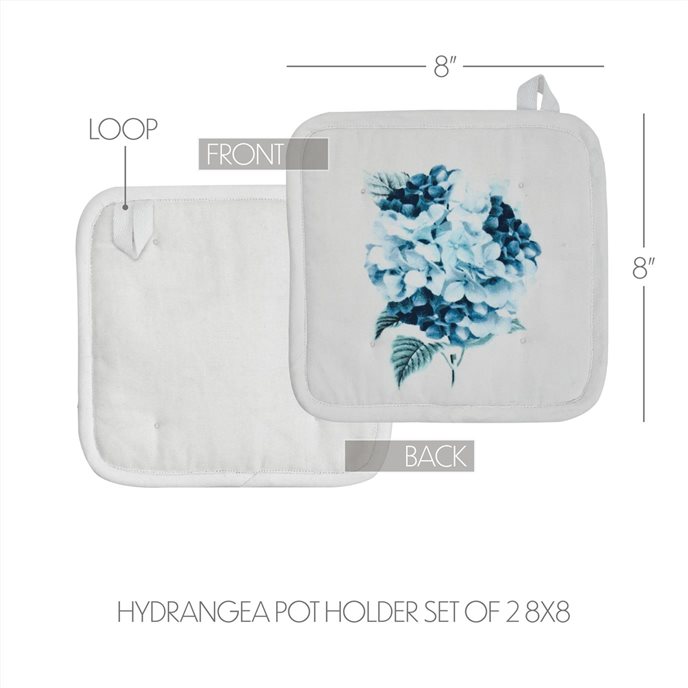 Finders Keepers Hydrangea Pot Holder Set of 2 8x8 Thumbnail