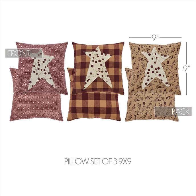 Pip Vinestar Pillow Set of 3 9x9 Thumbnail