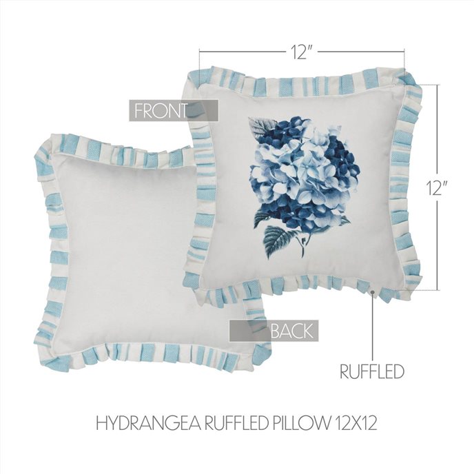 Finders Keepers Hydrangea Ruffled Pillow 12x12 Thumbnail