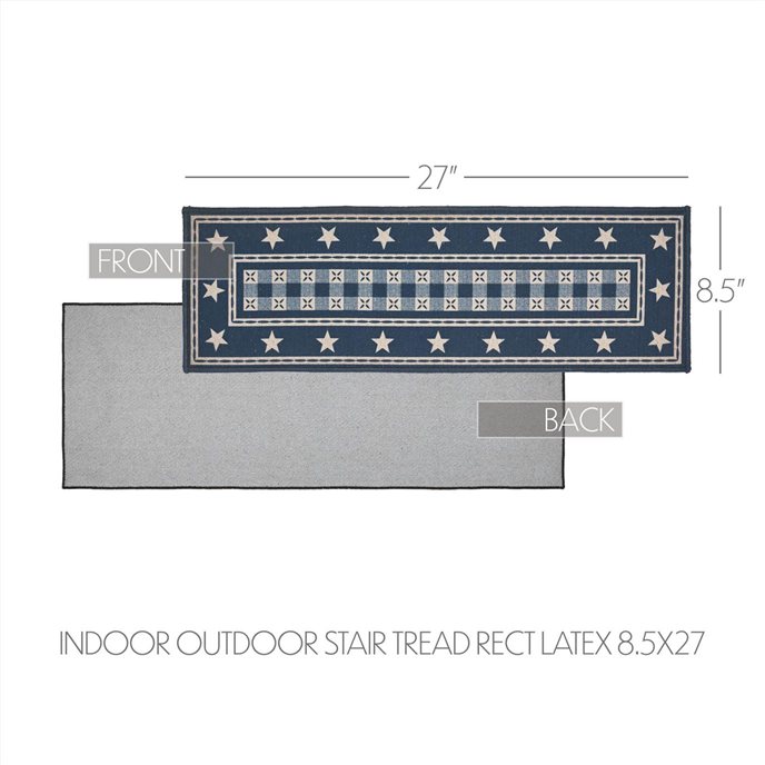 My Country Polyester Stair Tread Rect Latex 8.5x27 Thumbnail