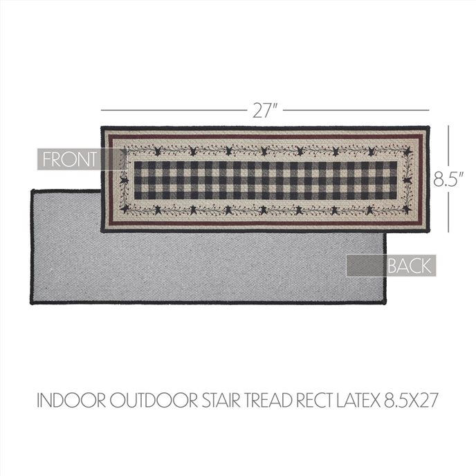 Pip Vinestar Polyester Stair Tread Rect Latex 8.5x27 Thumbnail