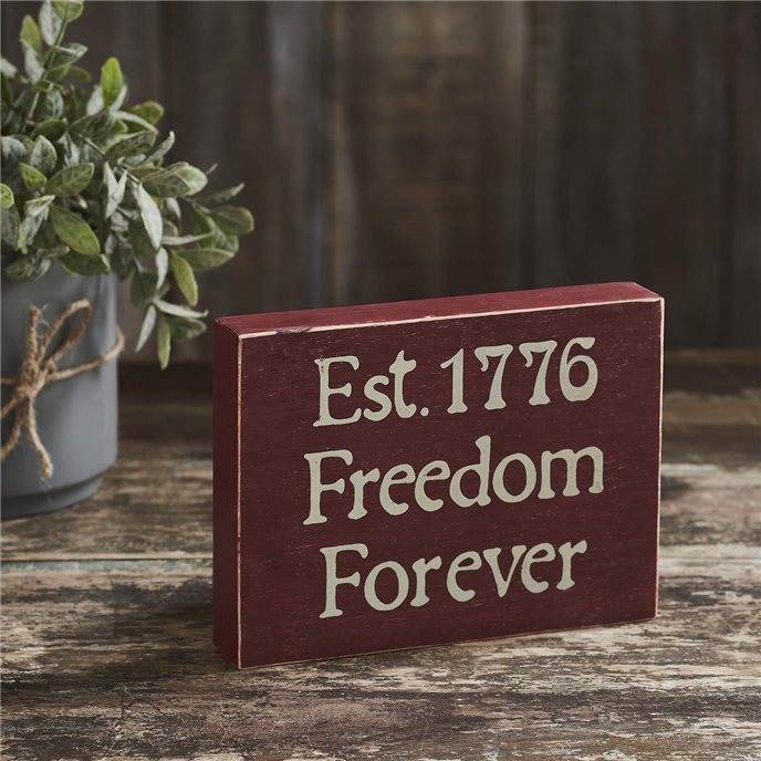 Freedom Forever Wooden Sign 6x8x1.5 Thumbnail