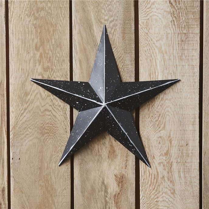 Metal Star Speckled Distressed Black 12x12 Thumbnail