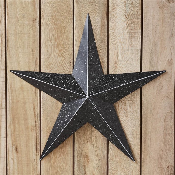 Metal Star Speckled Distressed Black 24x24 Thumbnail