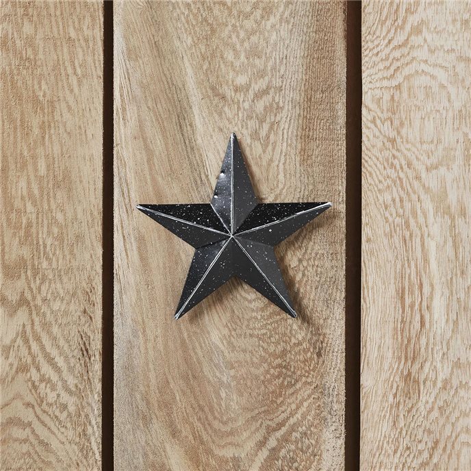 Metal Star Speckled Distressed Black 4x4 Thumbnail