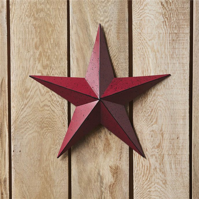 Metal Star Speckled Distressed Burgundy 12x12 Thumbnail