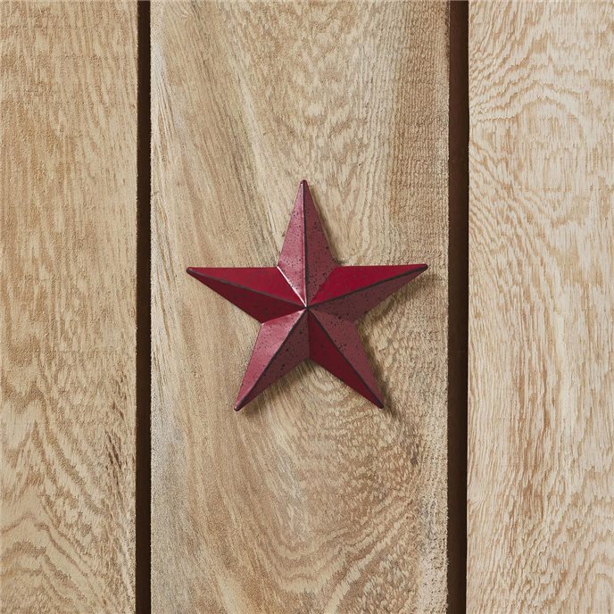 Metal Star Speckled Distressed Burgundy 4x4 Thumbnail