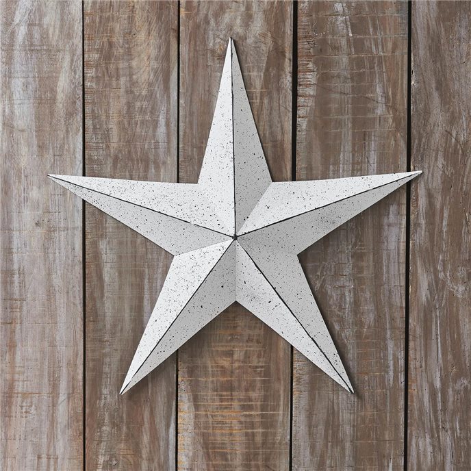 Metal Star Speckled Distressed White 24x24 Thumbnail