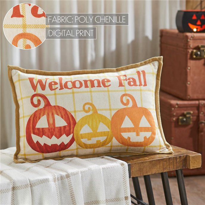 Country Halloween Welcome Fall Pillow 14x22 Thumbnail