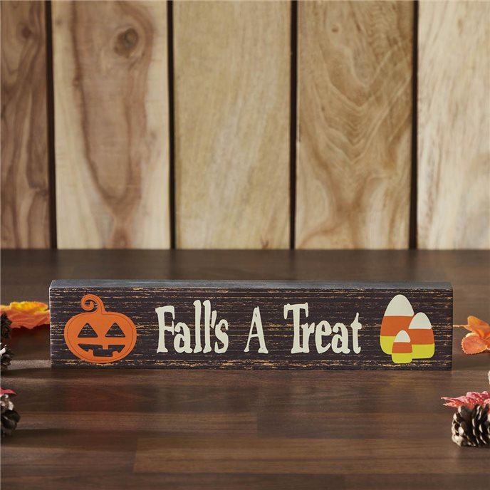 Fall's A Treat MDF Sign 3x14x1 Thumbnail