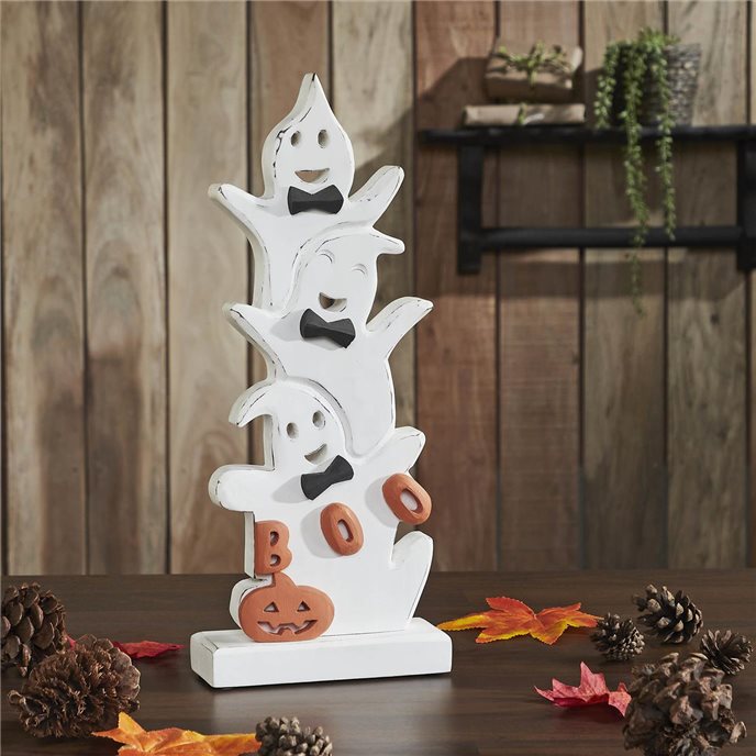 Ghost Stack BOO Wooden Figurine 16x6.5x2 Thumbnail