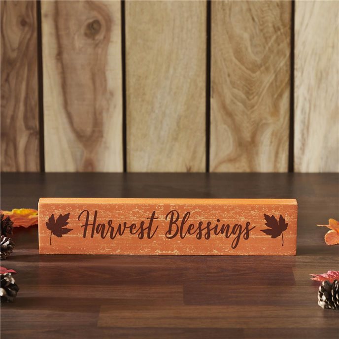 Harvest Blessings Fall Leaves MDF Sign 2.75x13 Thumbnail