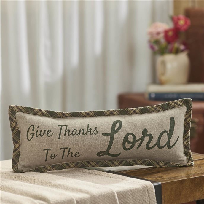 Harvest Blessings Give Thanks to the Lord Pillow 5x15 Thumbnail