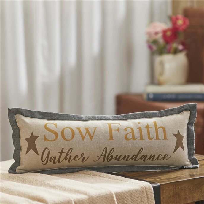 Harvest Blessings Sow Faith Gather Abundance Pillow 5x15 Thumbnail
