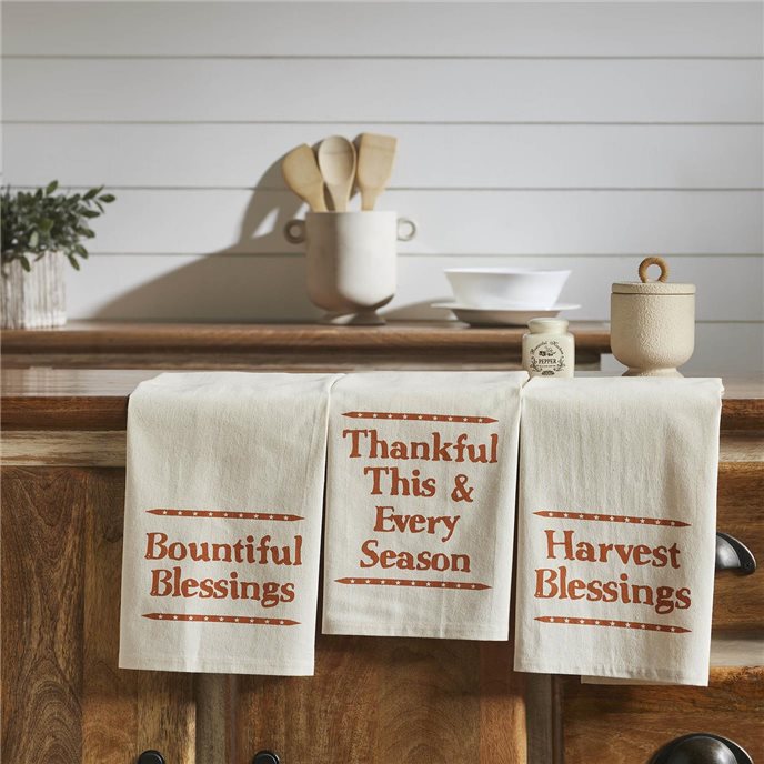 Harvest Blessings Tea Towel Set of 3 19x28 Thumbnail