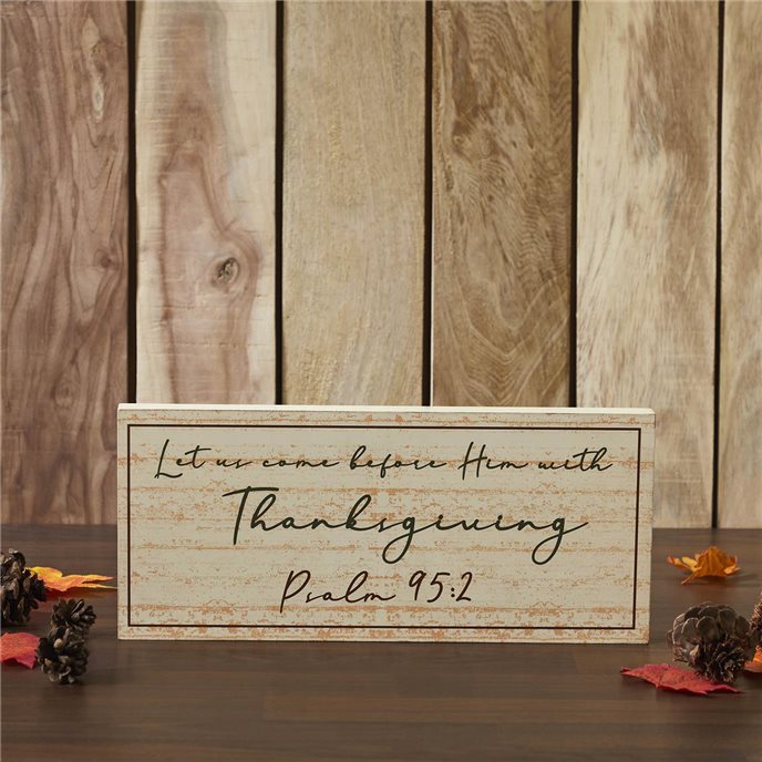 Psalm 95:2 Let Us Come Before Him MDF Sign 7x16 Thumbnail