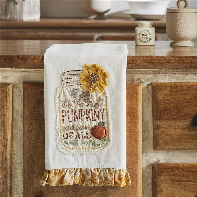 Pumpkiny Season Tea Towel 19x28 Thumbnail