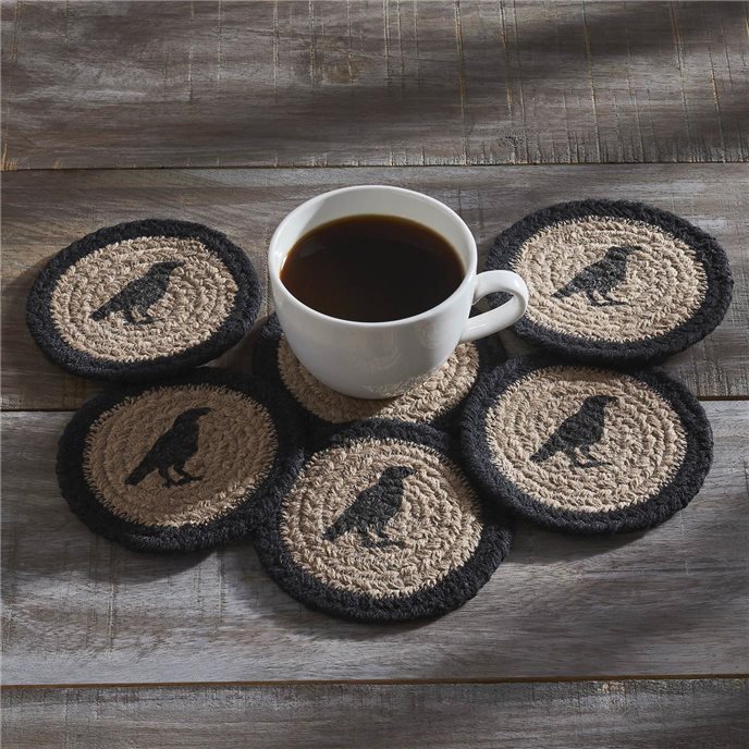 Raven Harvest Stencil Coaster Set of 6 Thumbnail