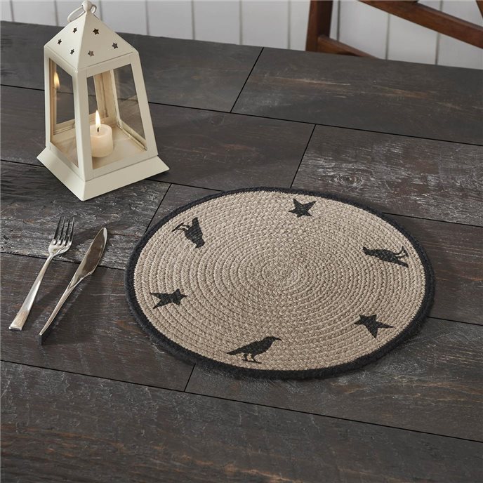 Raven Harvest Stencil Placemat 14 inch Diameter Thumbnail