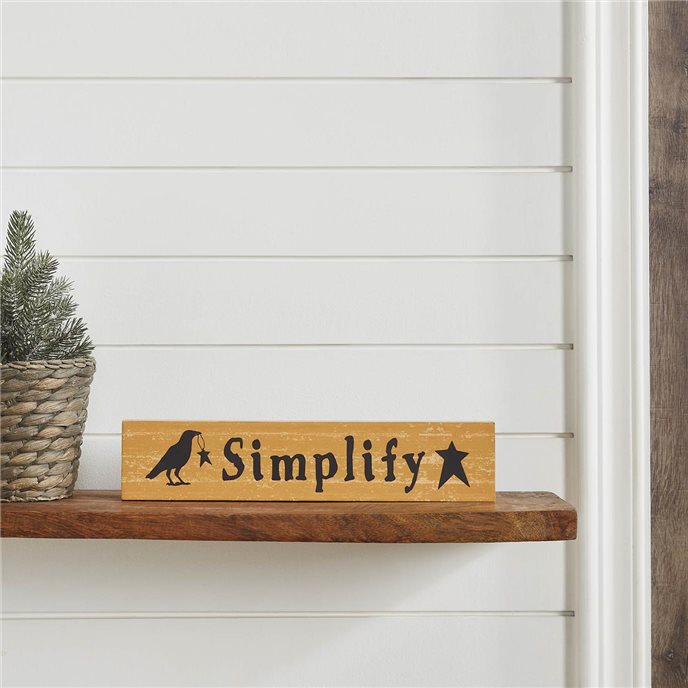 Simplify Prim Stars w/ Raven Mustard Base MDF Sign 2.75x13 Thumbnail