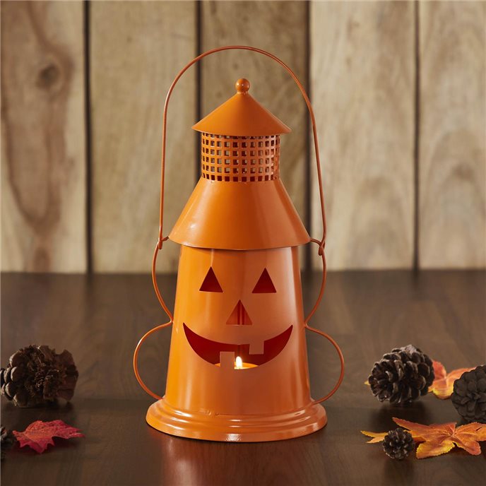 Tealight Holder Halloween Lantern Orange 12x8x6 Thumbnail