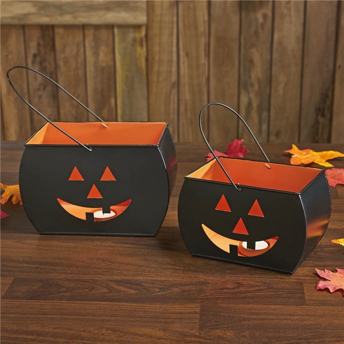 Tealight Holders Trick Or Treat Black Set of 2 Thumbnail