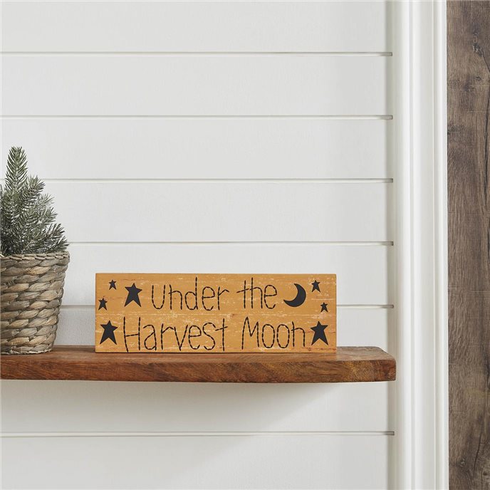 Under The Harvest Moon Prim Stars Mustard Base MDF Sign 4x12 Thumbnail