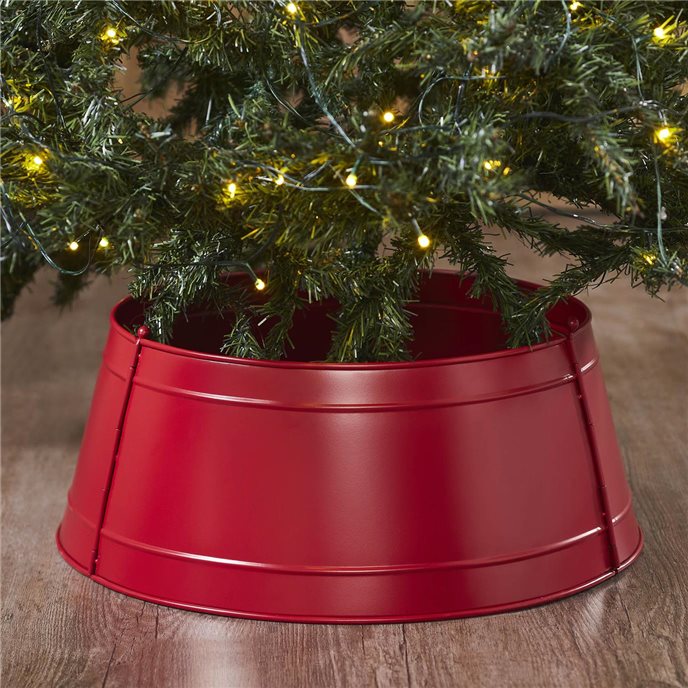 Christmas Tree Collar Metal Barn Red 8x20x20 Thumbnail