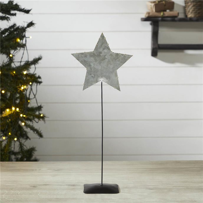 Decorative Galvanized Metal Star With Base 16x6x3 Thumbnail