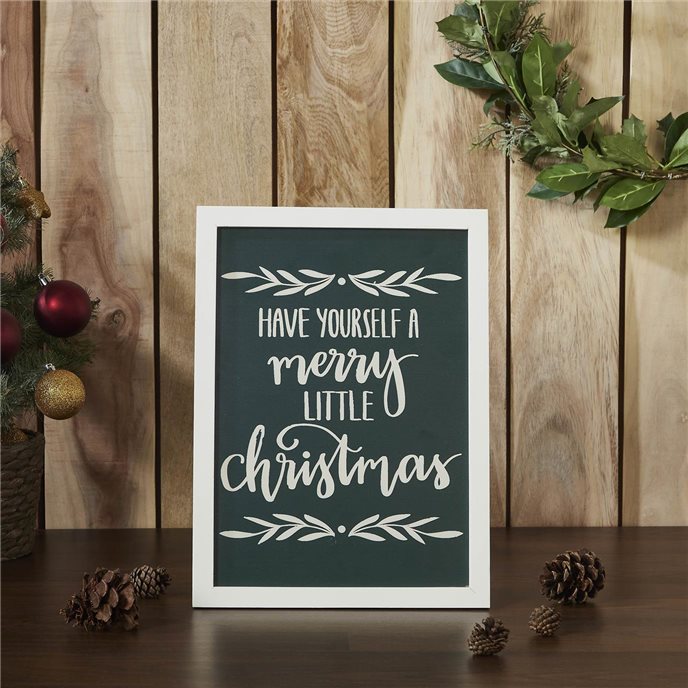 Have Yourself A Merry Little Christmas Green Wall Hanging Sign 15x11 Thumbnail