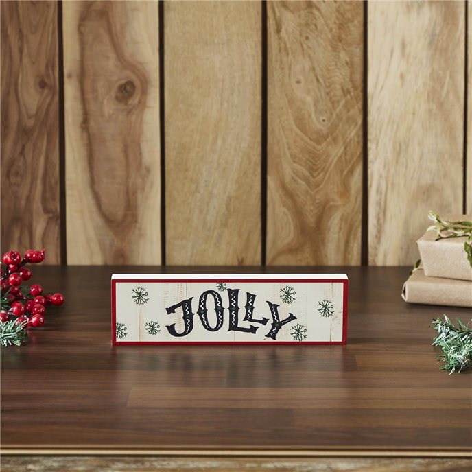 Jolly Snowflake Block Sign 3x10 Thumbnail